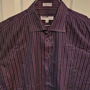 Pronto-Umo XXL dark burgundy dress shirt size XXL